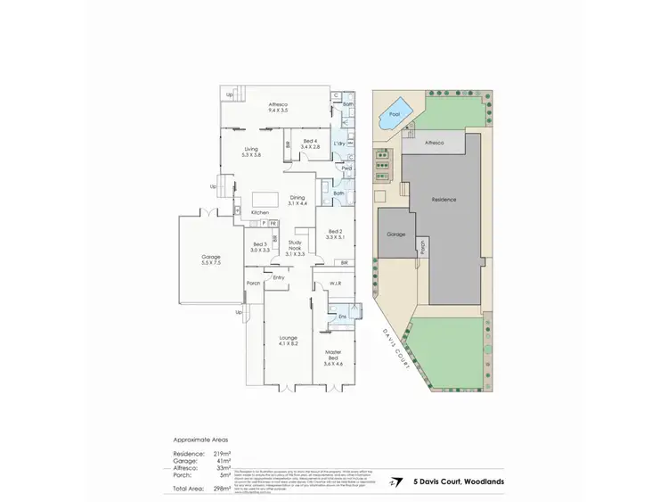 Floorplan of Homely house listing, 5 Davis Court, Woodlands WA 6018