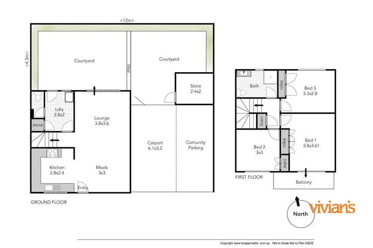 Floorplan of Homely townhouse listing, 2/2 Gibbon Street, Mosman Park WA 6012