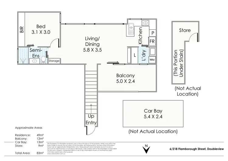 Floorplan of Homely apartment listing, 6/218 Flamborough Street, Doubleview WA 6018