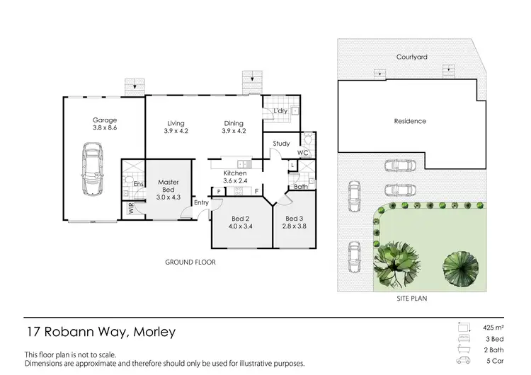Floorplan of Homely house listing, 17 Robann Way, Morley WA 6062