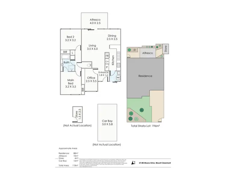 Floorplan of Homely villa listing, 27/80 Mooro Drive, Mount Claremont WA 6010