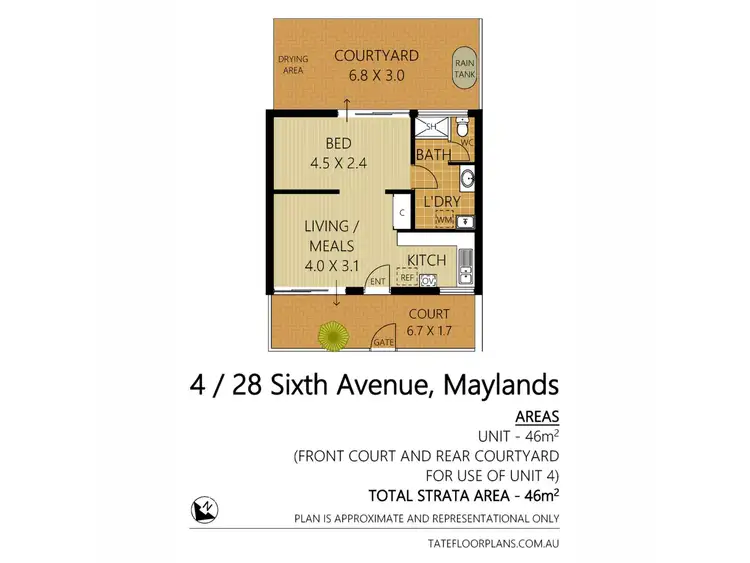 Floorplan of Homely villa listing, 4/28 Sixth Avenue, Maylands WA 6051