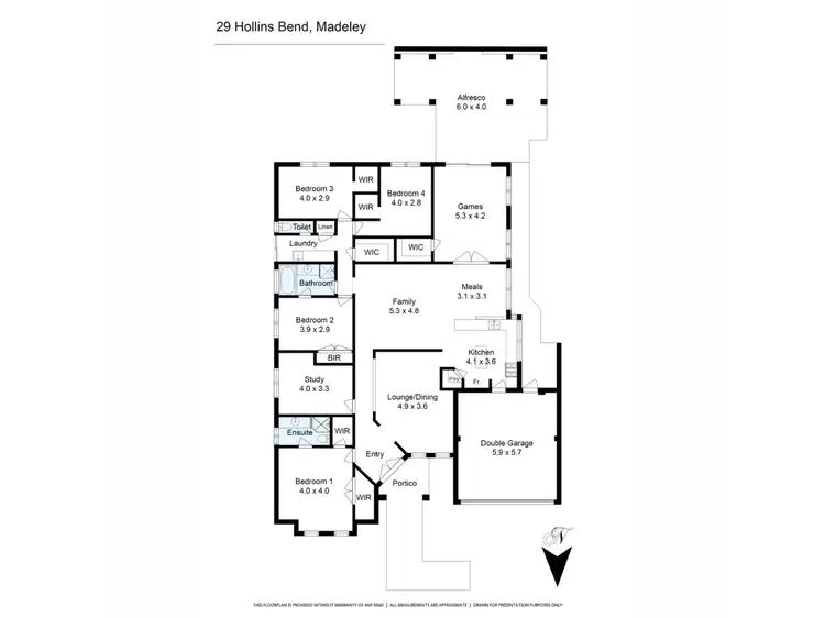 Floorplan of Homely house listing, 29 Hollins Bend, Madeley WA 6065