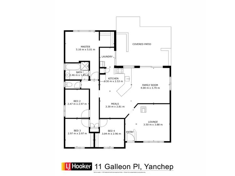 Floorplan of Homely house listing, 11 Galleon Place, Yanchep WA 6035