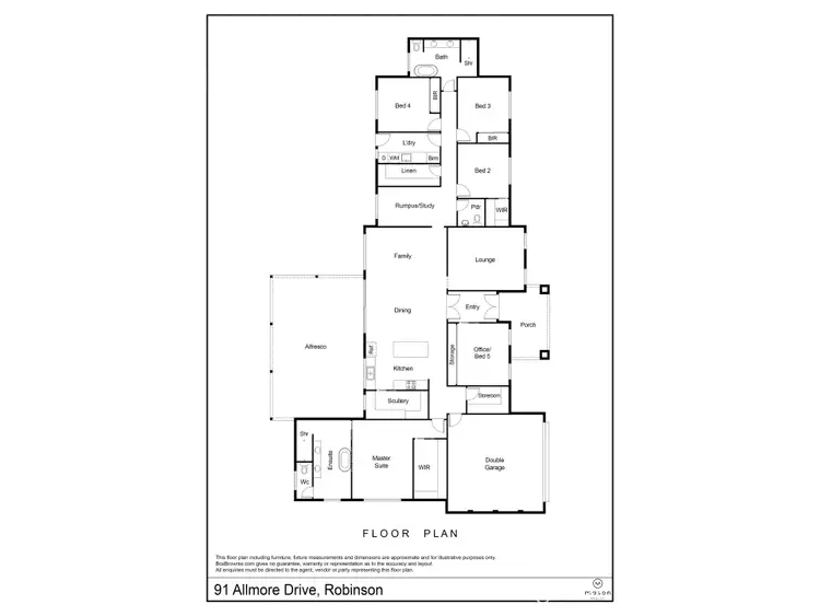 Floorplan of Homely house listing, 91 Allmore Drive, Robinson WA 6330