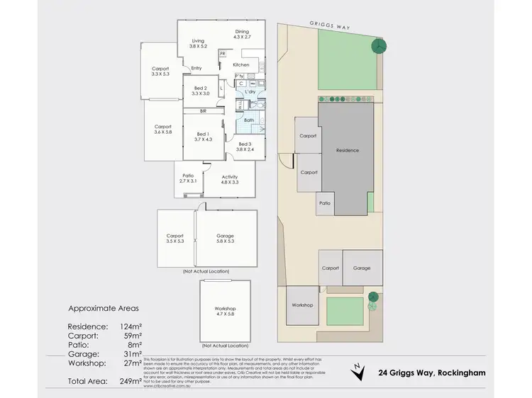 Floorplan of Homely house listing, 24 Griggs Way, Rockingham WA 6168