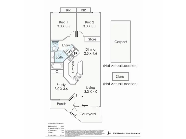 Floorplan of Homely unit listing, 7/825 Beaufort Street, Inglewood WA 6052