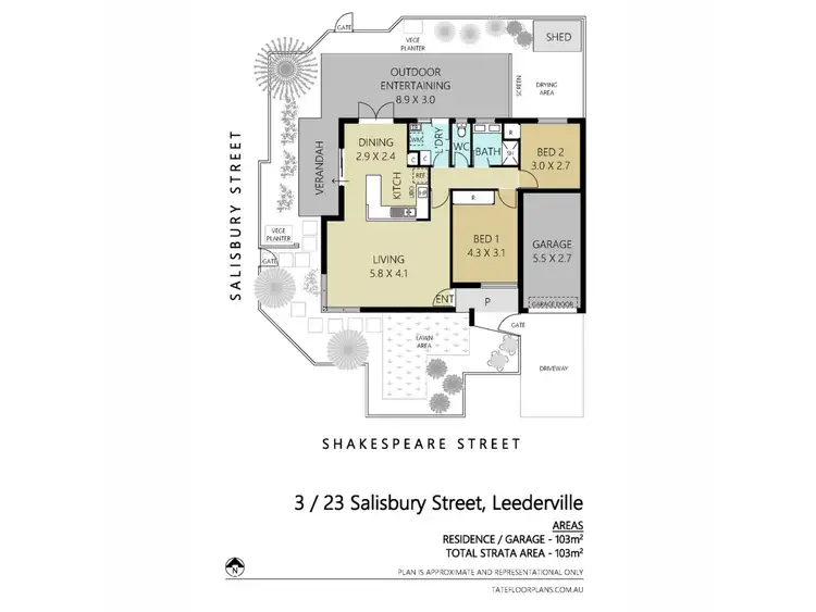 Floorplan of Homely villa listing, 3/23 Salisbury Street, Leederville WA 6007