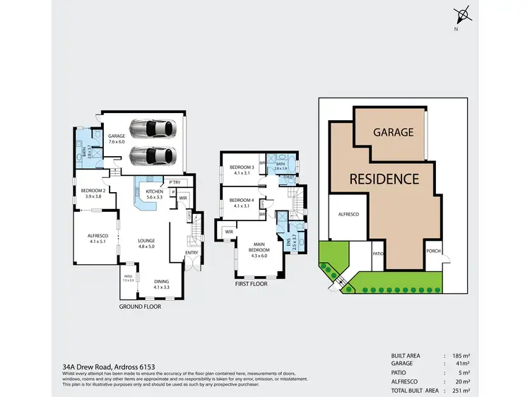 Floorplan of Homely house listing, 34A Drew Road, Ardross WA 6153