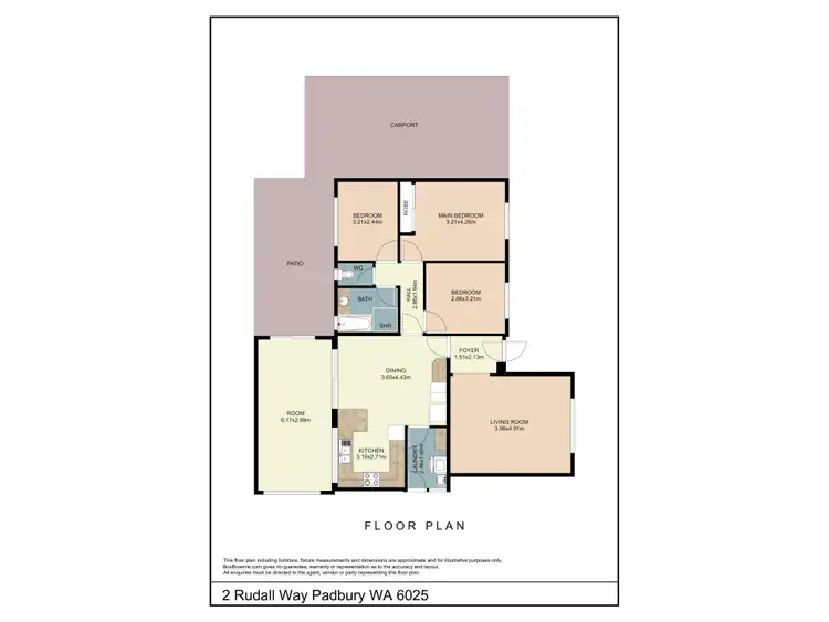 Floorplan of Homely house listing, 2 Rudall Way, Padbury WA 6025