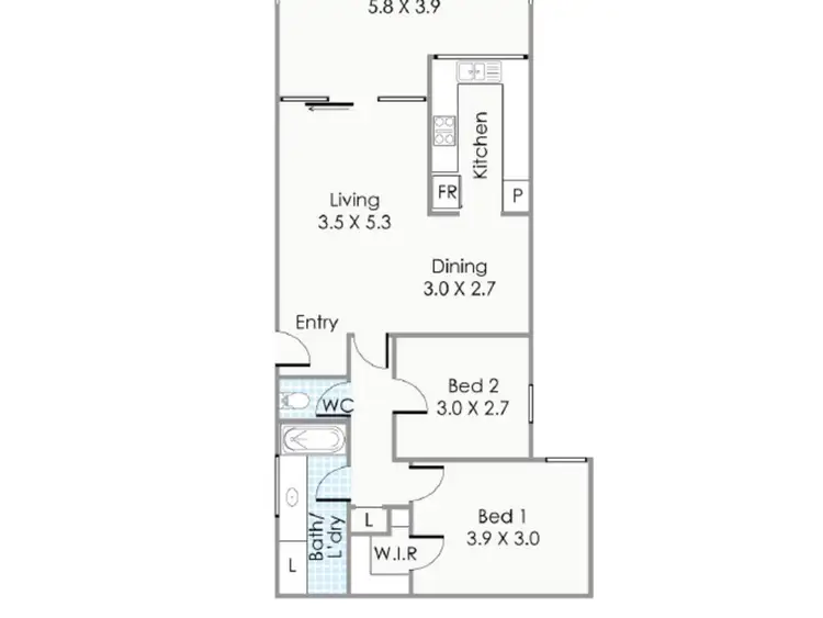 Floorplan of Homely apartment listing, 80/12 Wall Street, Maylands WA 6051