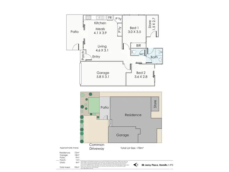 Floorplan of Homely house listing, 8B Jamy Place, Hamilton Hill WA 6163