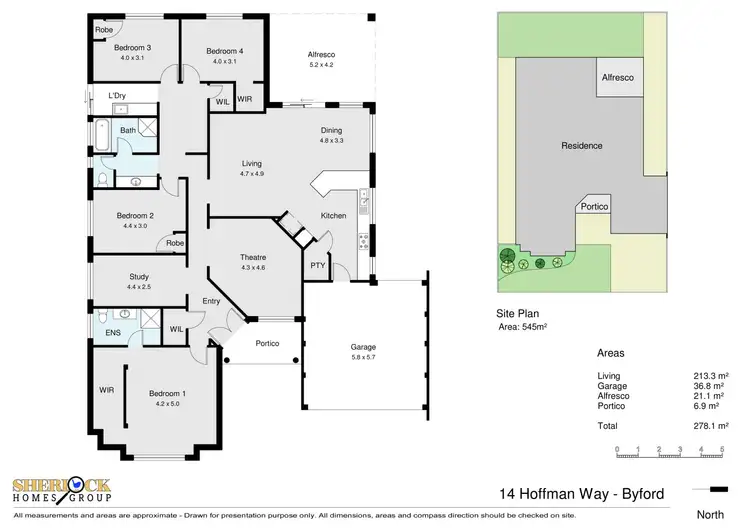 Floorplan of Homely house listing, 14 Hoffman Way, Byford WA 6122