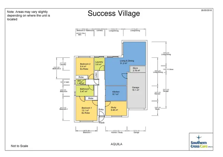 Floorplan of Homely villa listing, 116/27 Pearson Drive, Success WA 6164
