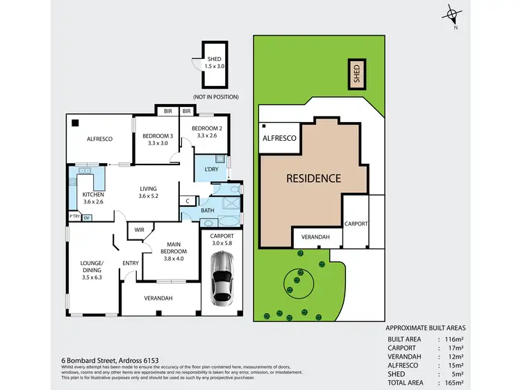 Floorplan of Homely house listing, 6 Bombard Street, Ardross WA 6153