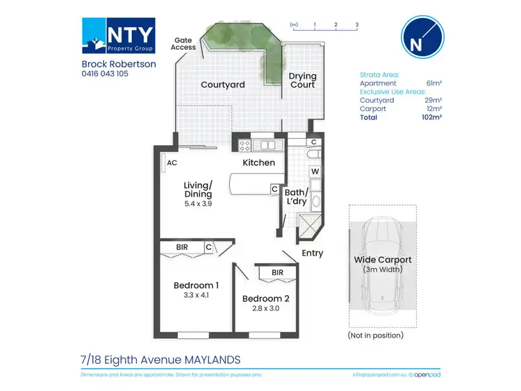 Floorplan of Homely apartment listing, 7/18 Eighth Avenue, Maylands WA 6051