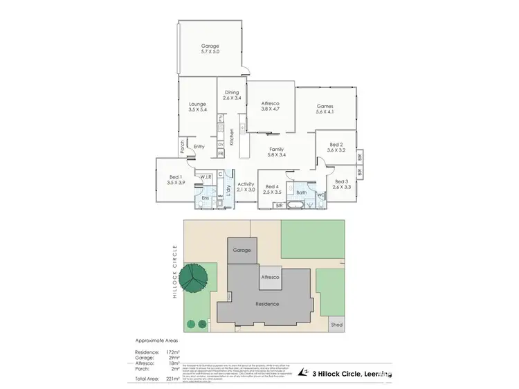 Floorplan of Homely house listing, 3 Hillock Circle, Leeming WA 6149