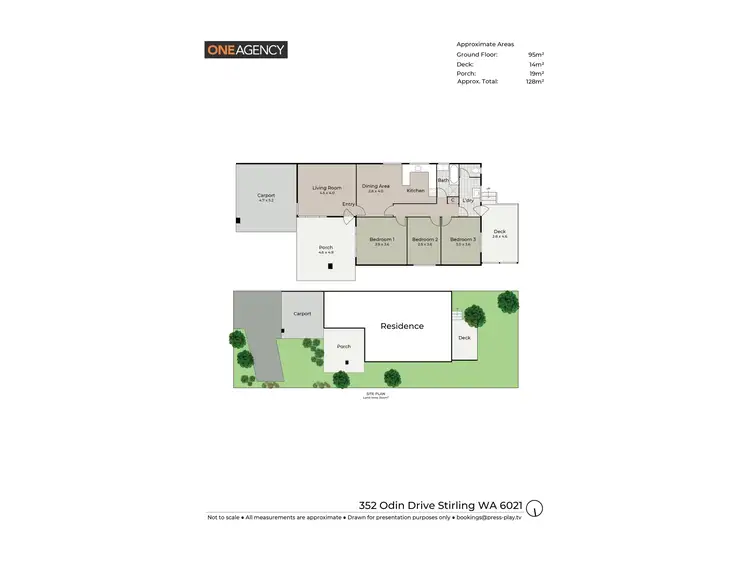 Floorplan of Homely house listing, 352 Odin Drive, Stirling WA 6021