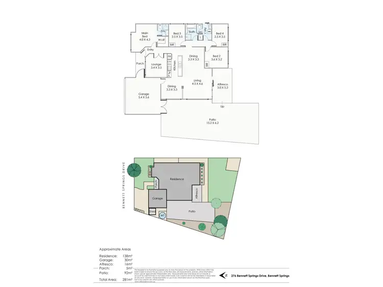 Floorplan of Homely house listing, 276 Bennett Springs Drive, Bennett Springs WA 6063