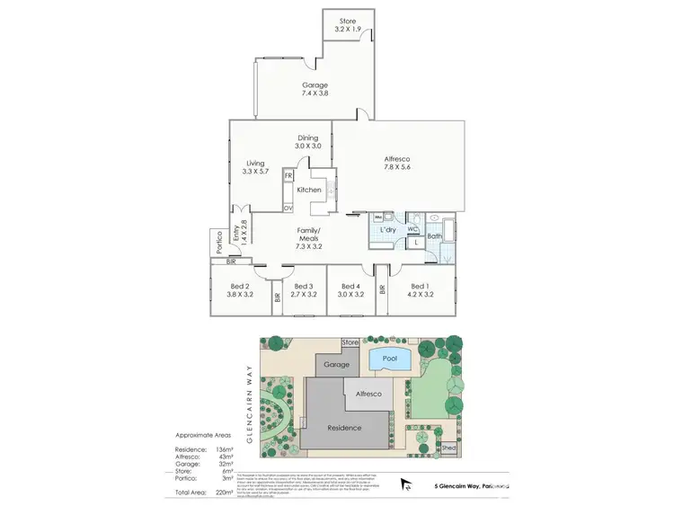 Floorplan of Homely house listing, 5 Glencairn Way, Parkwood WA 6147