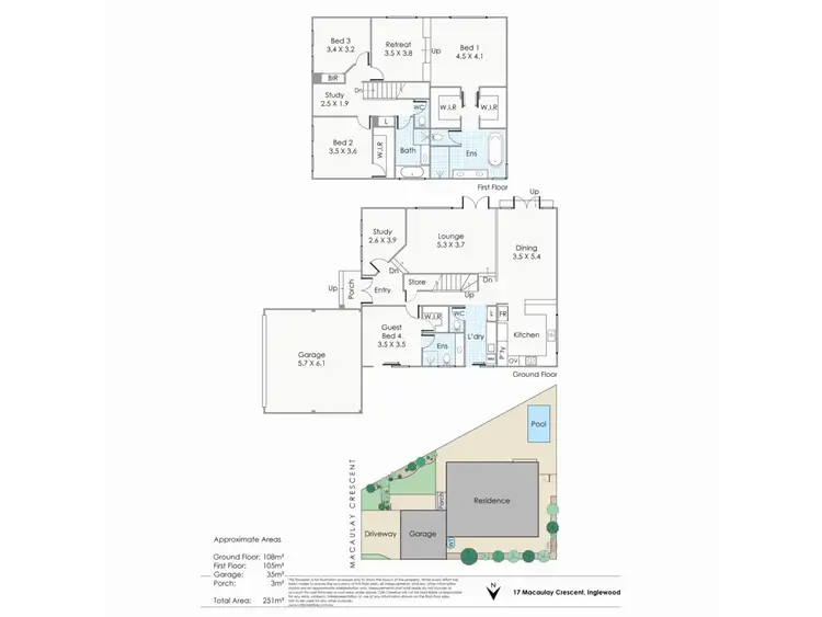 Floorplan of Homely house listing, 17 Macaulay Crescent, Inglewood WA 6052