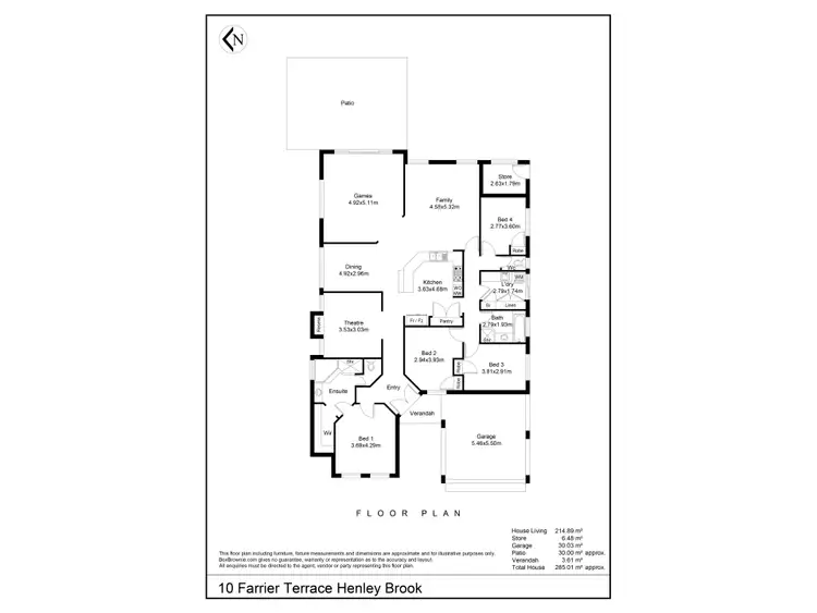 Floorplan of Homely house listing, 10 Farrier Terrace, Henley Brook WA 6055