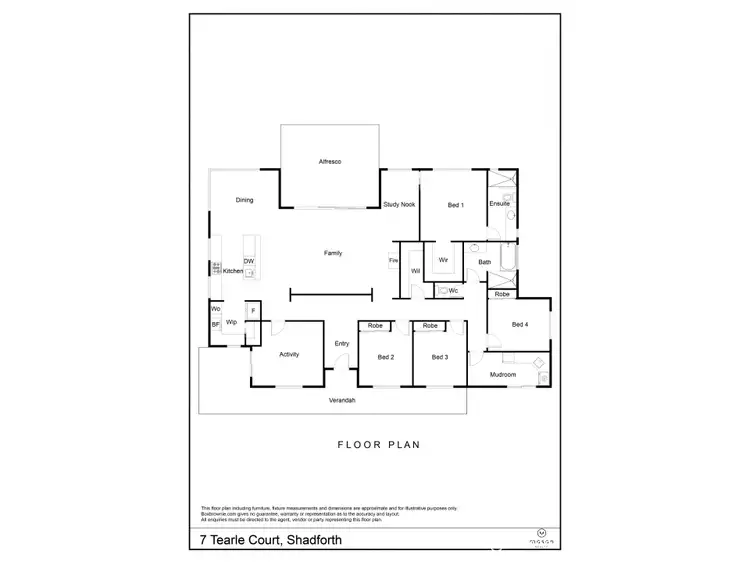 Floorplan of Homely house listing, 7 Tearle Court, Shadforth WA 6333