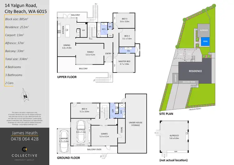 Floorplan of Homely house listing, 14 Yalgun Road, City Beach WA 6015