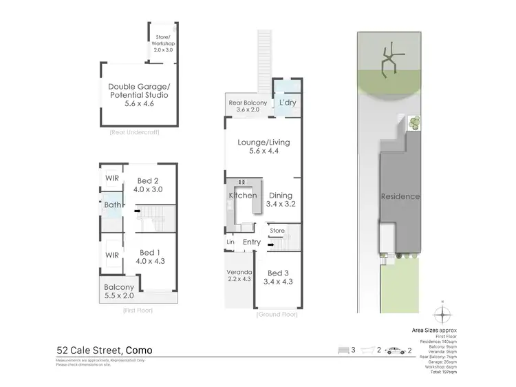 Floorplan of Homely townhouse listing, 52 Cale Street, Como WA 6152