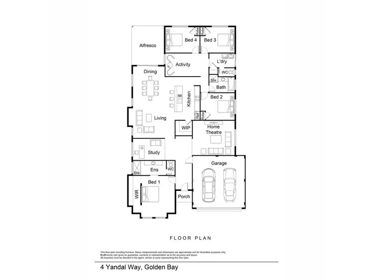 Floorplan of Homely house listing, 4 Yandal Way, Golden Bay WA 6174