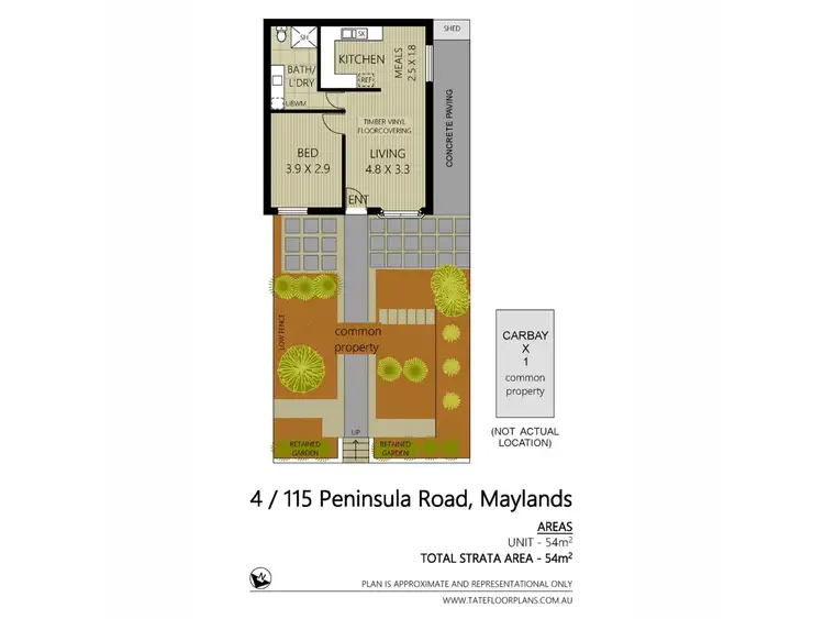 Floorplan of Homely villa listing, 4/115 Peninsula Road, Maylands WA 6051