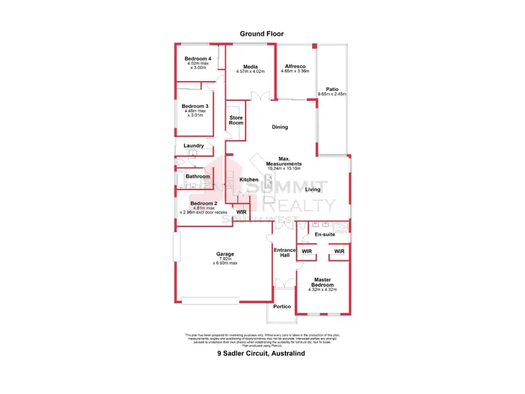 Floorplan of Homely house listing, 9 Sadler Circuit, Australind WA 6233