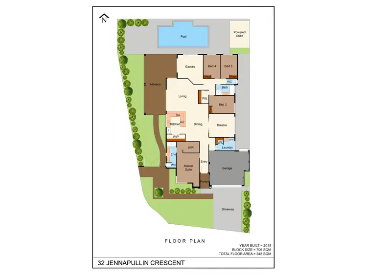 Floorplan of Homely house listing, 32 Jennapullin Crescent, Ellenbrook WA 6069