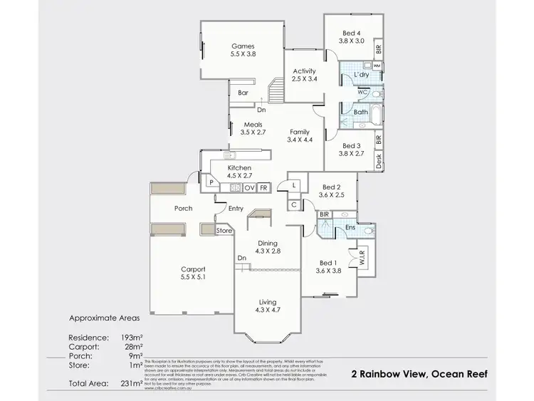 Floorplan of Homely house listing, 2 Rainbow View, Ocean Reef WA 6027