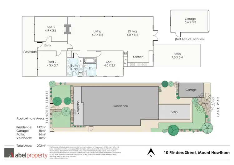 Floorplan of Homely house listing, 10 Flinders St, Mount Hawthorn WA 6016