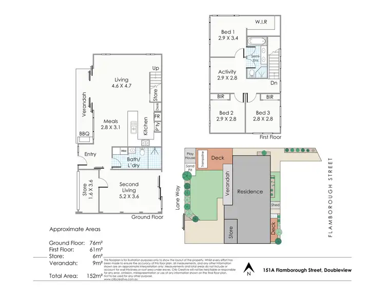 Floorplan of Homely house listing, 151A Flamborough Street, Doubleview WA 6018