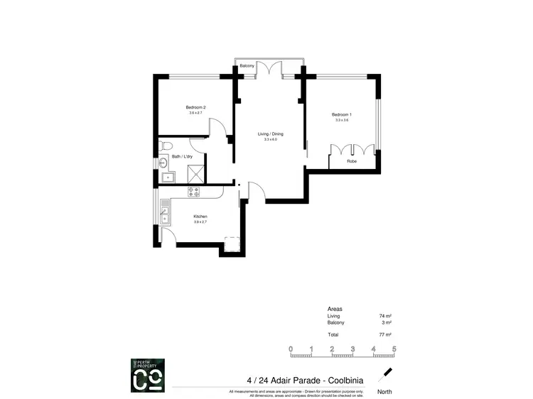 Floorplan of Homely apartment listing, 4/24 Adair Parade, Coolbinia WA 6050