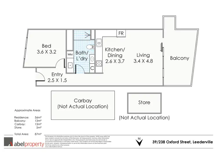 Floorplan of Homely apartment listing, 39/238 Oxford Street, Leederville WA 6007