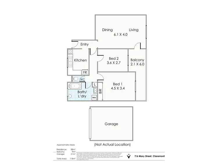 Floorplan of Homely apartment listing, 7/6 Mary Street, Claremont WA 6010