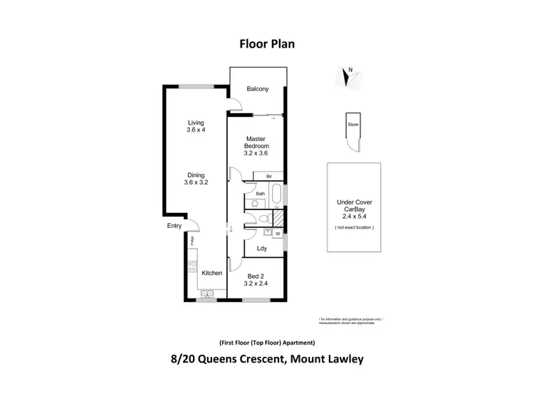Floorplan of Homely apartment listing, 8/20 Queens Crescent, Mount Lawley WA 6050