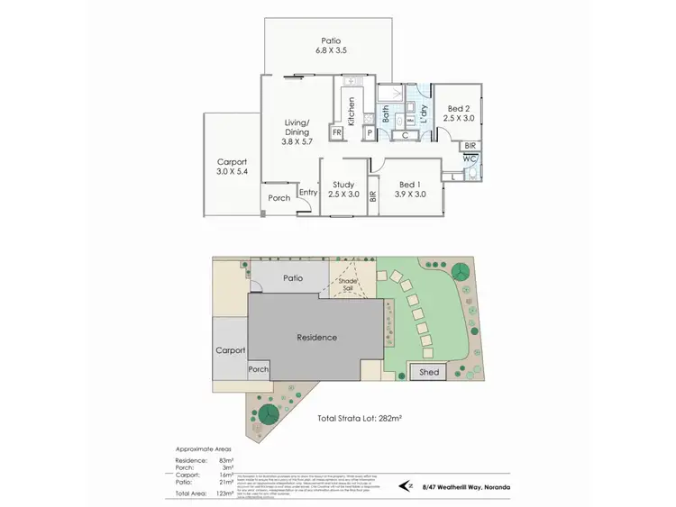 Floorplan of Homely villa listing, 8/47 Weatherill Way, Noranda WA 6062