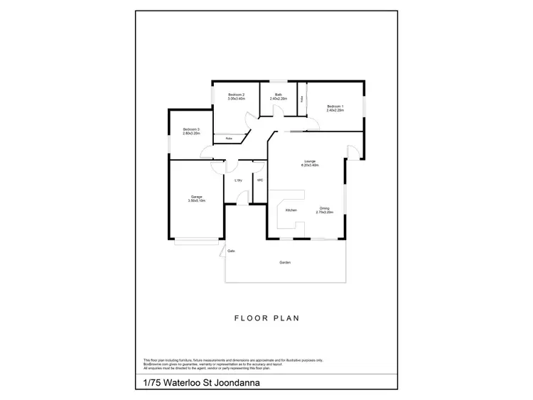 Floorplan of Homely house listing, 1/75 Waterloo Street, Joondanna WA 6060
