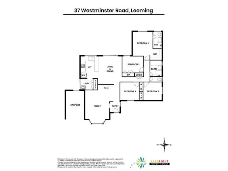 Floorplan of Homely house listing, 37 Westminster Road, Leeming WA 6149