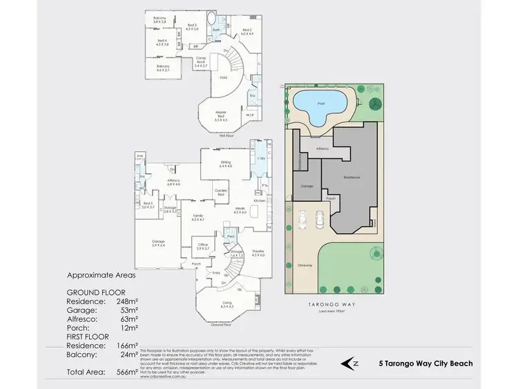 Floorplan of Homely house listing, 5 Tarongo Way, City Beach WA 6015