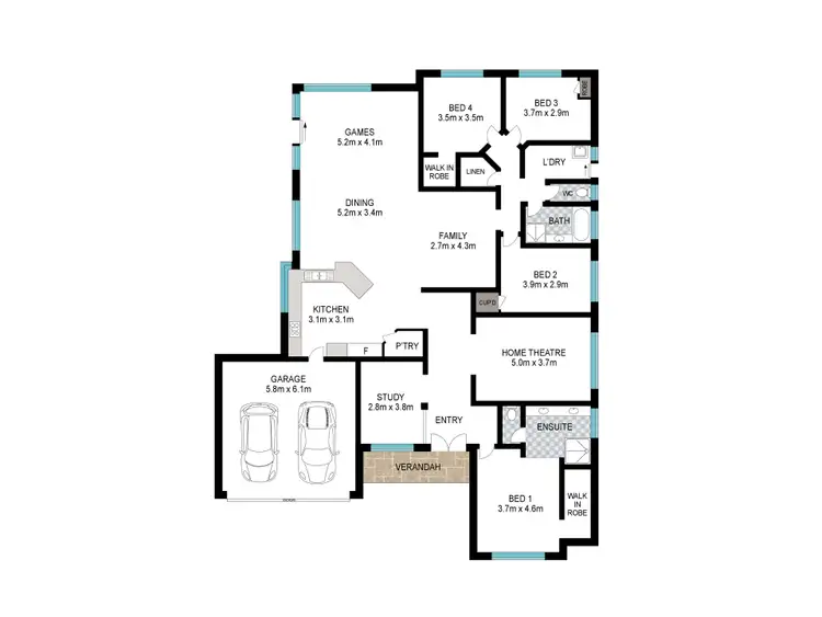Floorplan of Homely house listing, 233 Dalyellup Boulevard, Dalyellup WA 6230