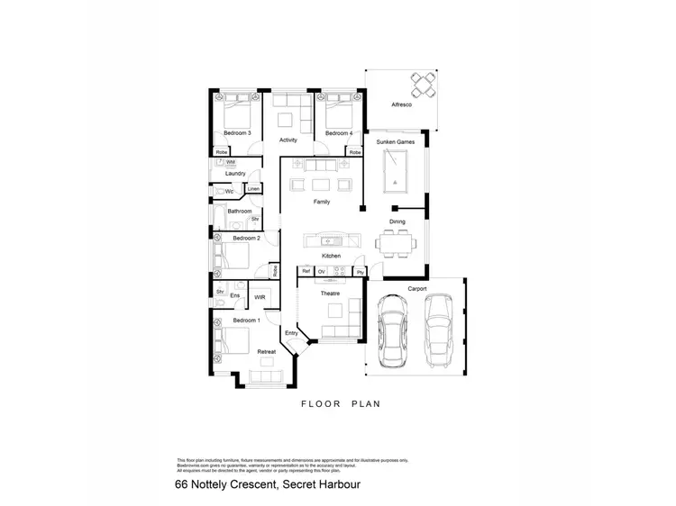 Floorplan of Homely house listing, 66 Nottely Crescent, Secret Harbour WA 6173