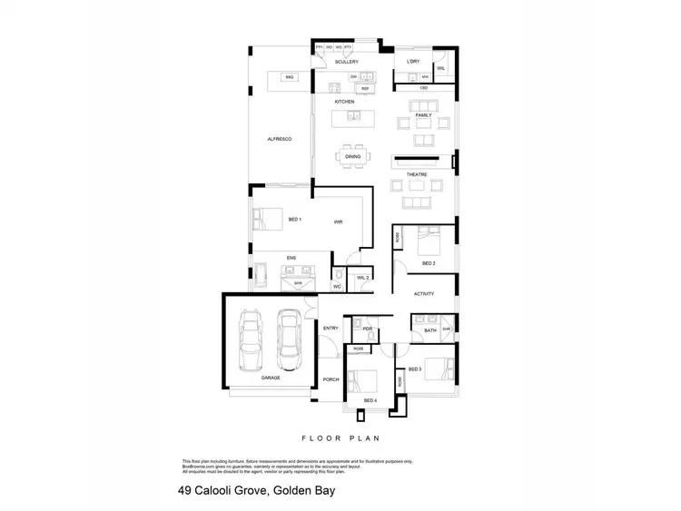 Floorplan of Homely house listing, 49 Calooli Grove, Golden Bay WA 6174