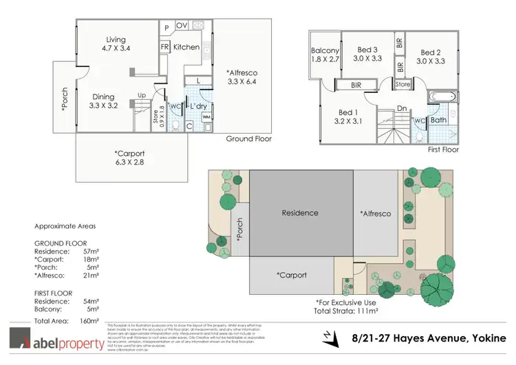 Floorplan of Homely townhouse listing, 8/21-27 Hayes Avenue, Yokine WA 6060