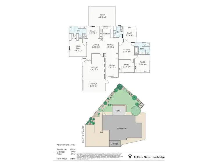 Floorplan of Homely house listing, 14 Davis Place, Heathridge WA 6027