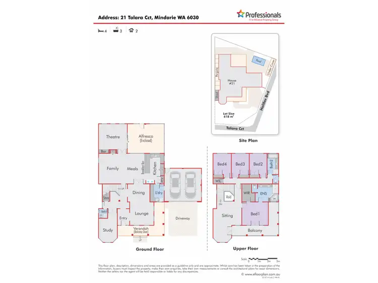 Floorplan of Homely house listing, 21 Talara Circuit, Mindarie WA 6030